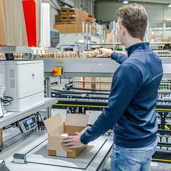 Almofada de papel para logística e distribuição
